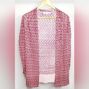 Ann Taylor Loft Lightweight Long-Sleeve Open Cardigan Sweater - Small - Pink